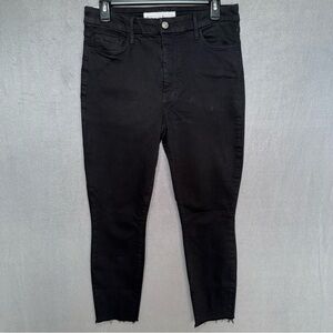 Frank‎ & Eileen Sligo Italian Power Denim Black Jeans raw hem size 30 women’s 10